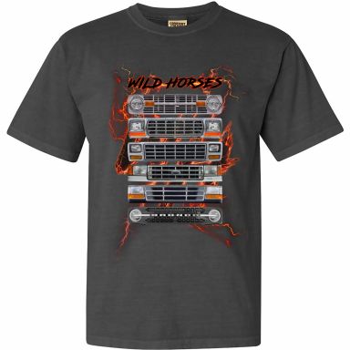 WILD HORSES 4x4 Dark Grey T-shirt | Unisex | Bronco Grill Evolution